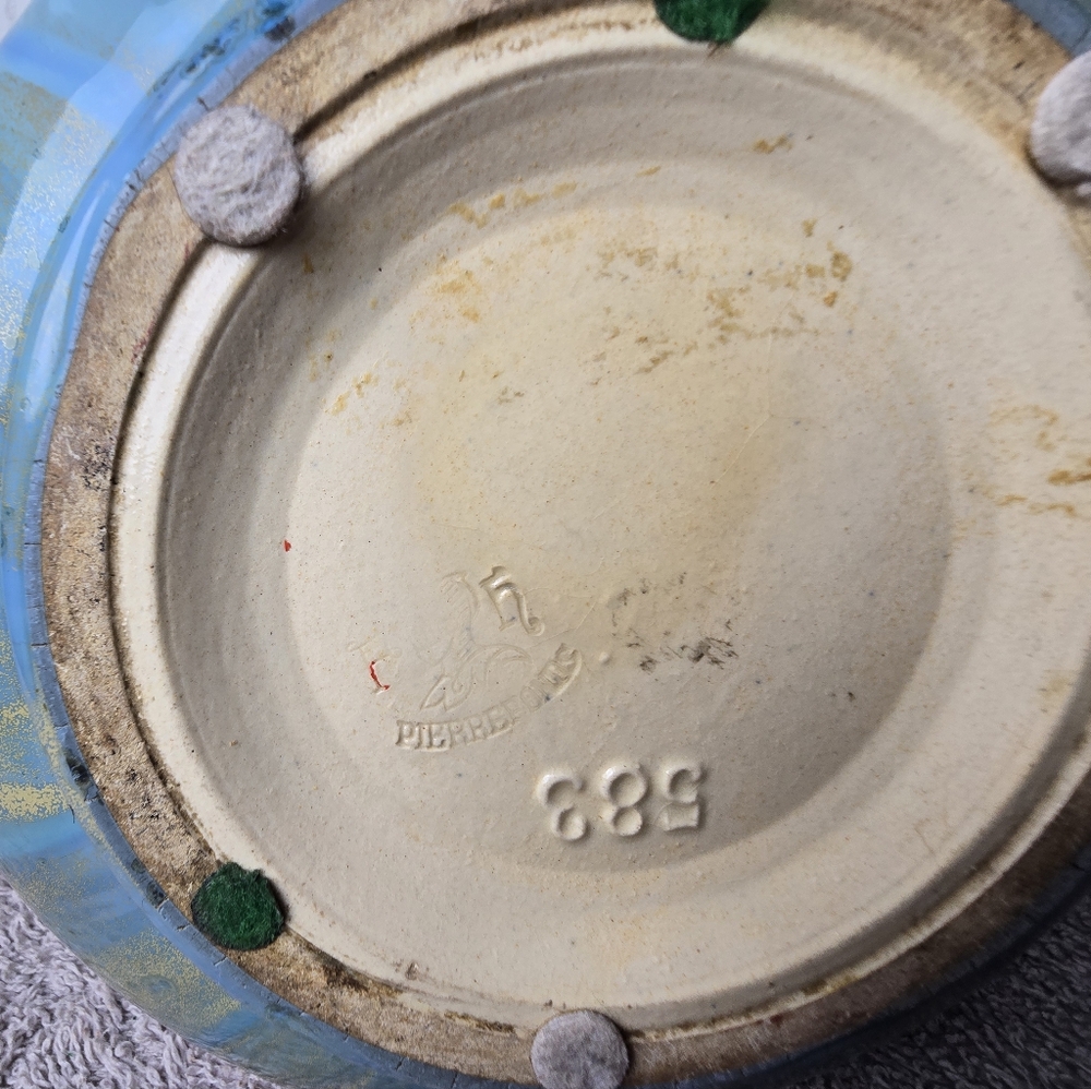 Vintage Pierrefonds Potteey Art Nouveau France Art Pot Marked Vase - Picture 12 of 16